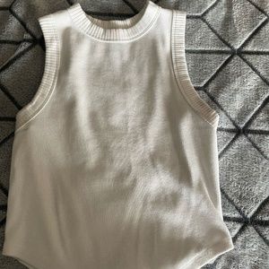 White High Neck Tank Top
